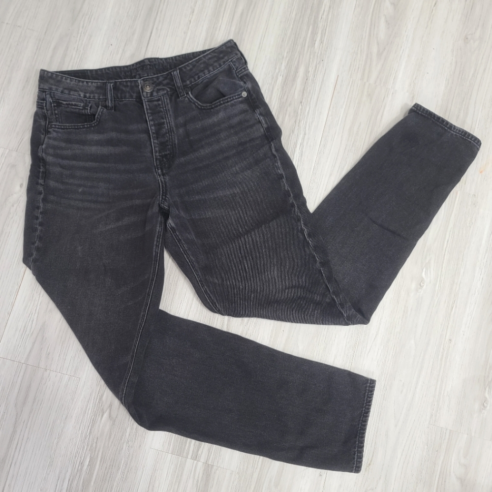 Black American Eagle Jeans Hi-Rise Tomgirl Size 8 Extra Long